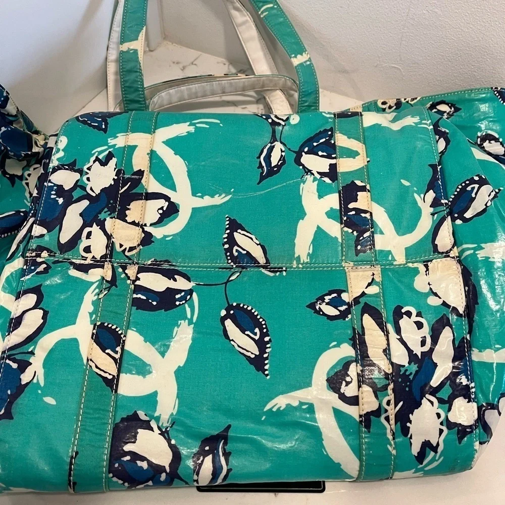 Chanel large floral tote.